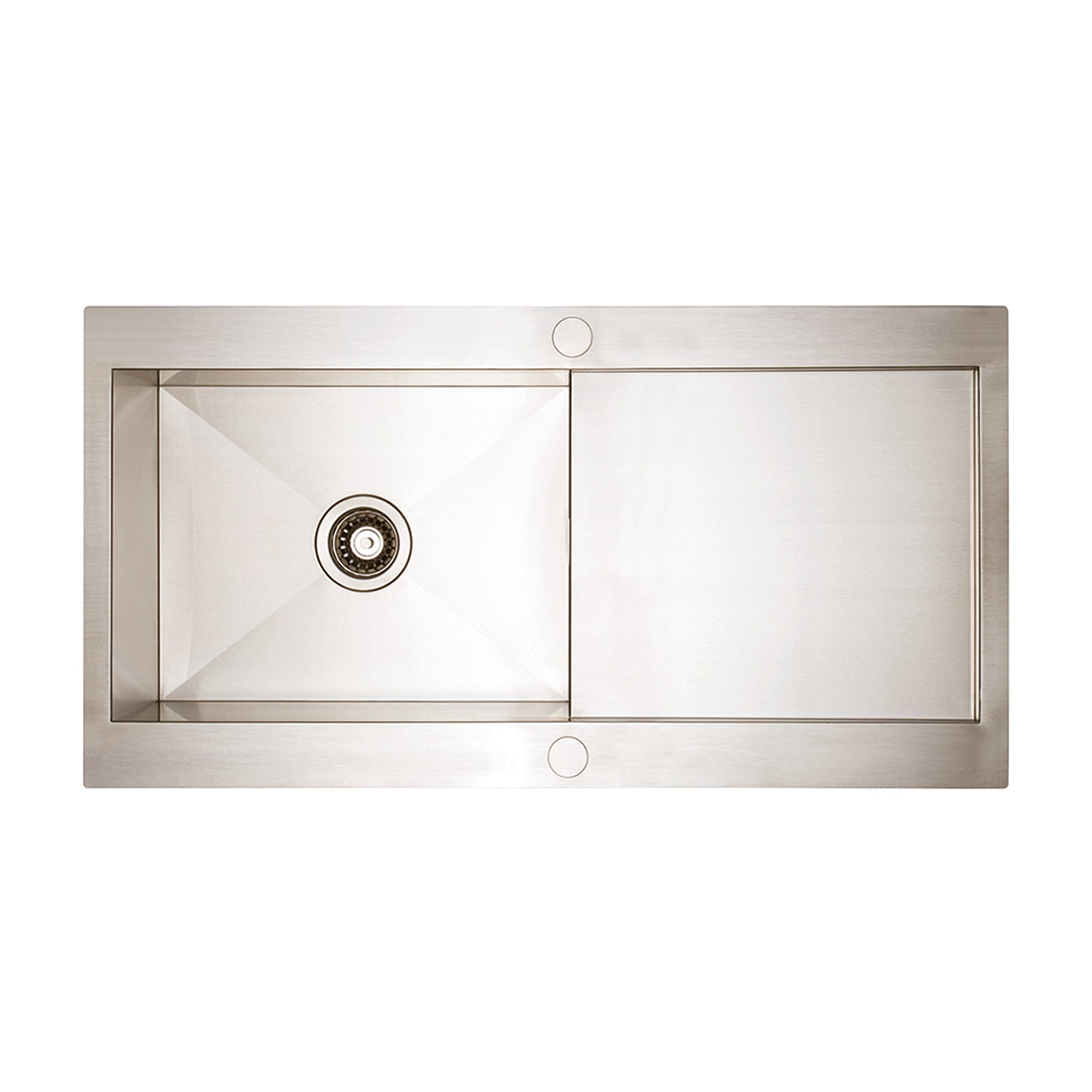 Matera Deep Bowl Large Single Bowl & Drainer (zero radius) | Pietro Verde