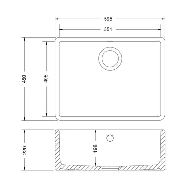 Pacentro Fluted Butler Sink