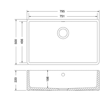 Tropea Large Fluted Butler Sink